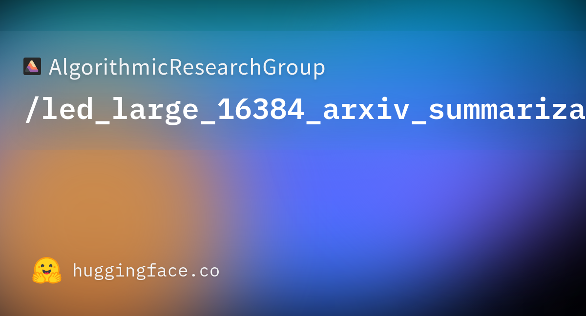 Artifact AI led large 16384 arxiv summarization Hugging Face artifact-ai-led-large-16384-arxiv-summarization-hugging-face