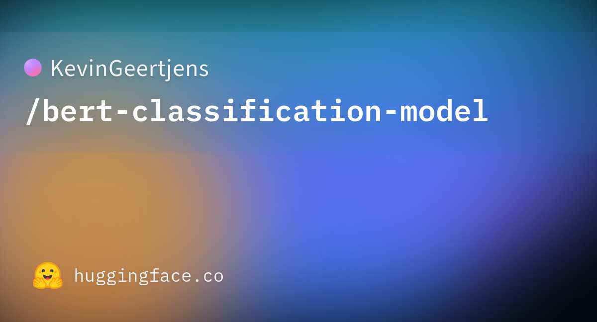 KevinGeertjens/bert-classification-model at main